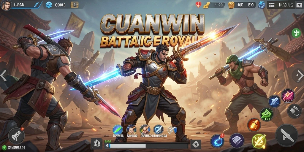 Screenshot CUANWIN menampilkan aksi memukau di medan perang Battle Royale.