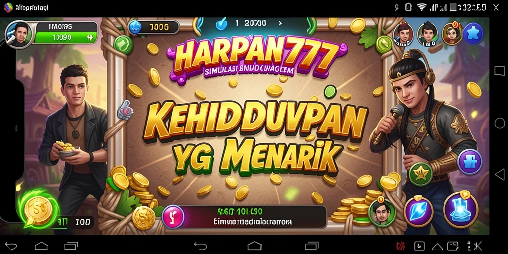 Tangkapan layar utama HARAPAN777 menampilkan gameplay simulasi yang realistis.