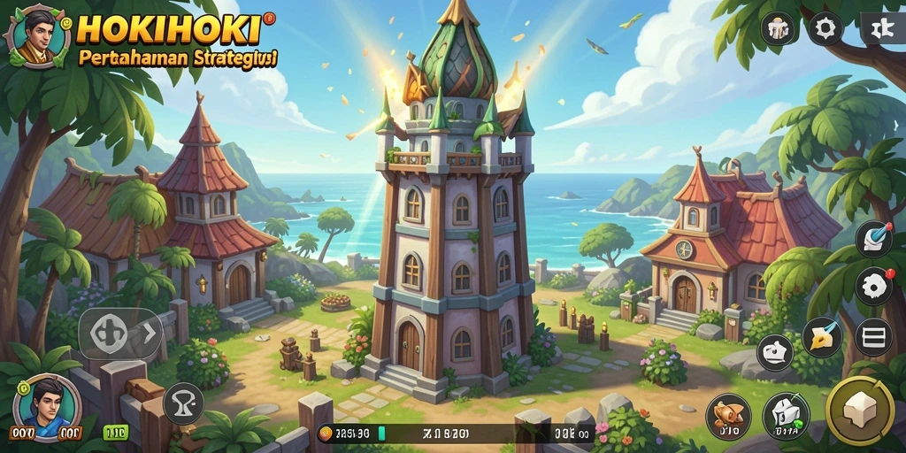 Gameplay seru HOKIHOKI saat bertahan dari serangan musuh.