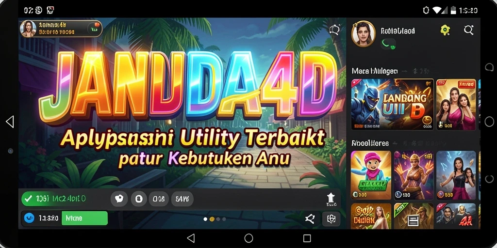 Tampilan antarmuka utama JANDA4D yang sederhana dan intuitif.