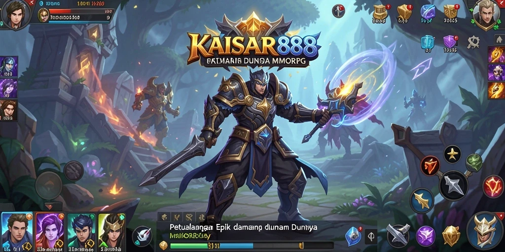 Screenshot gameplay KAISAR888 menampilkan aksi pertarungan yang seru dan interaksi pemain.