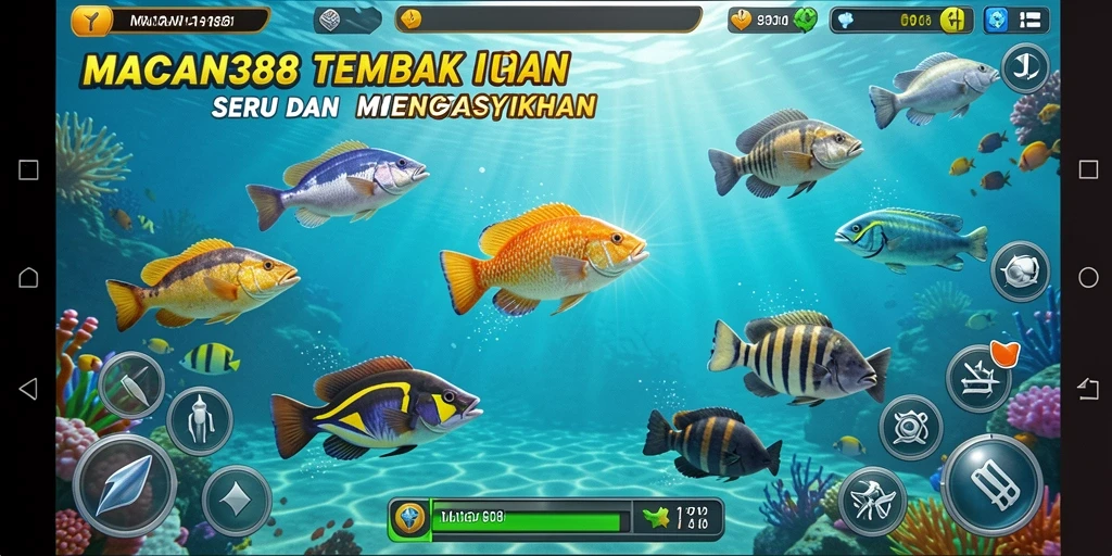 Tampilan menarik dari gameplay Tembak Ikan di MACAN388.