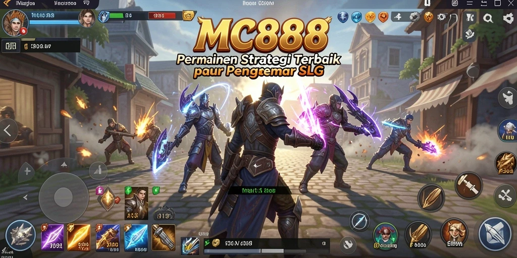 Screenshot utama MC888 menunjukkan pertempuran strategis yang mendebarkan.