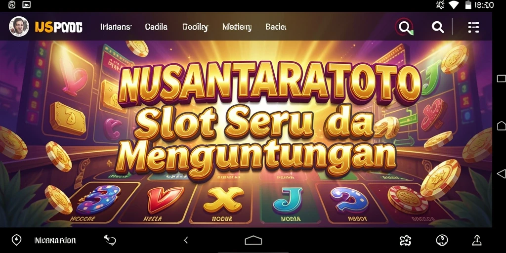 Tampilan gameplay NUSANTARATOTO yang dinamis dan menarik.