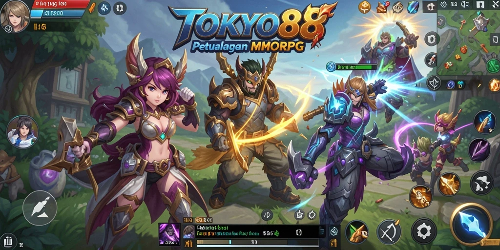 Tampilan gameplay epik di dunia TOKYO88 yang menakjubkan.