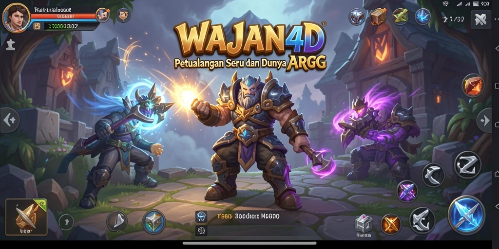 Tampilan aksi mendebarkan di dalam WAJAN4D dengan gameplay ARPG yang interaktif.