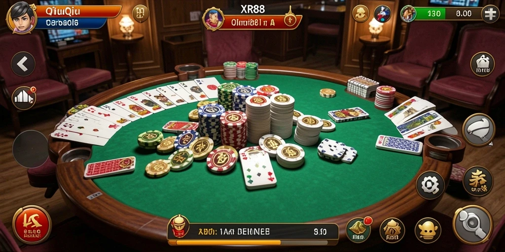 Tampilan gameplay QiuQiu yang memukau dan menarik.
